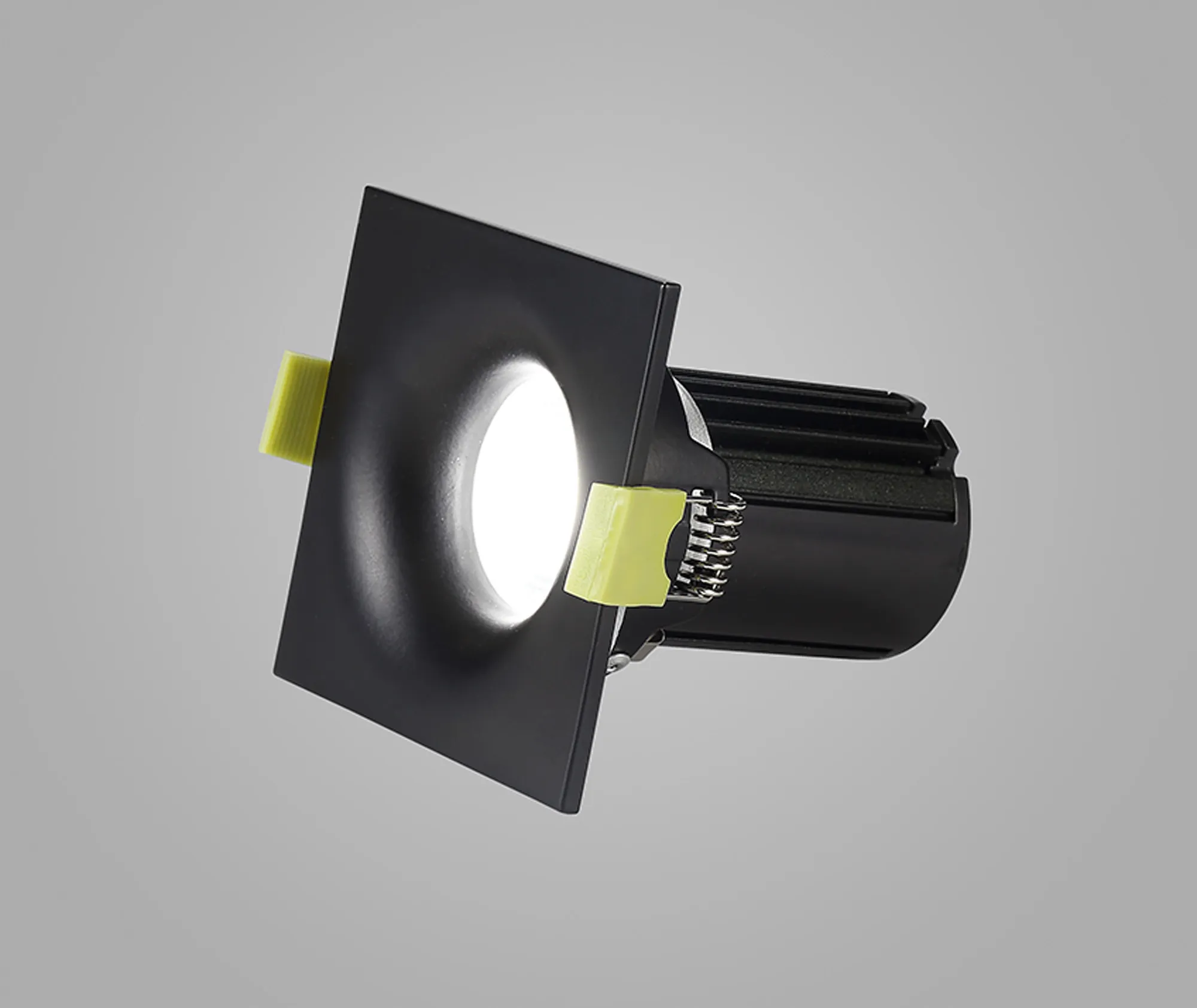 Bruve 12 Tridonic powered 12W 3000K 1200lm 36° LED Engine,300mA , CRI>90 LED Engine Matt Black Fixed Square Recessed Downlight, Inner Glass cover, IP65 DM202500  Dlux Bruve SQ 12 IP65